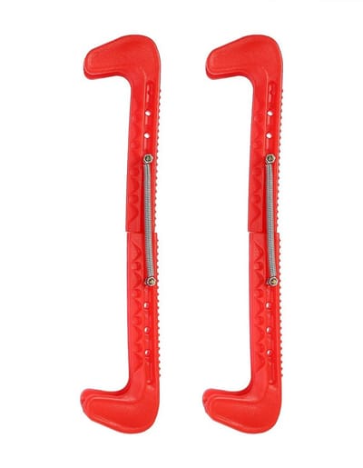 Dailygoods - Schaatsbeschermers - Duurzaam en Verstelbaar - Voor IJshockey en Kunstschaatsen - Rood - Plastic Protectors - Voor Veiligheid tijdens het