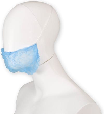 Hynex Baardnetjes blauw seal met 100 stuks - PP Non Woven wegwerp baadnetten