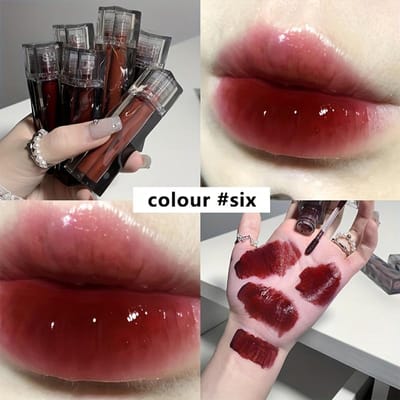 Water Spiegel Lipgloss Waterdicht Langhoudend Roze Lip Tint 6 Kleuren Hydraterende Vloeibare Lippenstift Natuurlijke Make-up Cosmetica