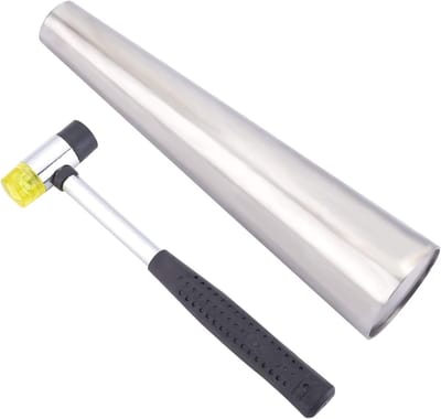 Allecto - Hamer Mallet - Sieraden Maken - Rubber en Aluminium - Armband Doorn Tool - 7.3 cm Diameter - Geschikt voor Hobbyisten