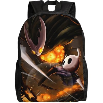 Hollow Knight Rugzak voor Mannen Vrouwen Tieners Middelbare School Wandelen Reizen Dagrugzak Actie Avontuur College Canvas Tassen Cadeau