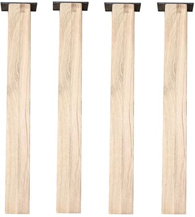 FLE - Eiken rechte tafelpoot 72 cm van massief hout 8 x 8 cm - set van 4 stuks