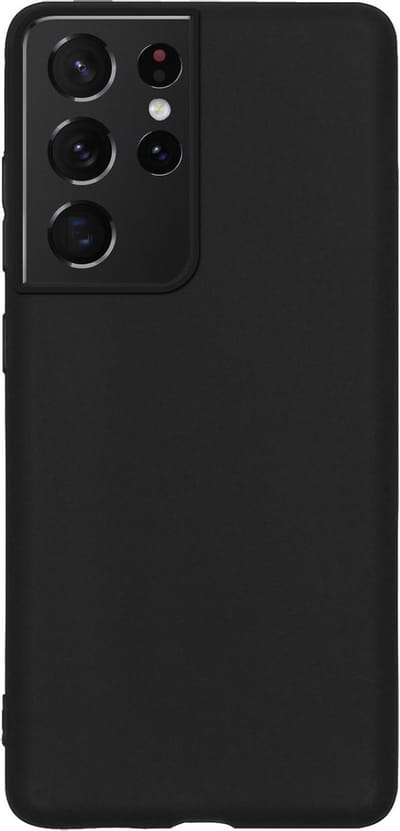 Hoes - Geschikt voor Samsung Galaxy S21 Ultra - Sterk & Shockproof - Hoesje Cover - Siliconen Case - Zwart