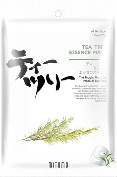 Mitomo Tea Tree Oil Tissue Masker - 1 x 25g - Gezichtsmasker - Sheet Masker - Gezichtsverzorging Dames