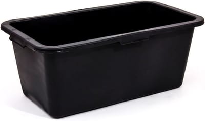Mengmortel Container - Opbergkuip Stukadoors - Bouwen en Tuinieren - Duurzaam Flexibel Plastic - 60 Liter - Zwart