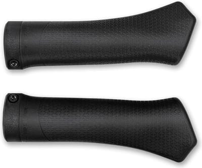 ACID Grips Hybrid Tour - Fietshandgrepen - Handvatten met anti-slipstructuur - Gebogen Contour Mini-Wing - Ergonomische fietshandvatten - Geschikt voor Mountainbikes - Zwart - Large