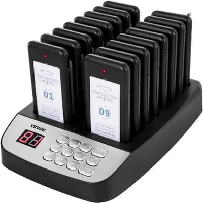 Restaurant pager systeem - Oproepsysteem - Klantoproepsysteem - Touchscreen - Trillingen / Flits / Zoemer