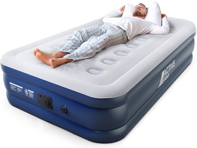 Active Era Premium 1 Persoons Luchtbed – Hoog – Ingebouwde Elektrische Pomp en Geïntegeerd Kussen – 188cm x 99cm x 36.5cm