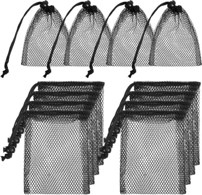 10 mesh zakken, klein formaat 10 x 15 cm, trekkoord zakken voor reizen, speelgoed, cosmetica en opslag
