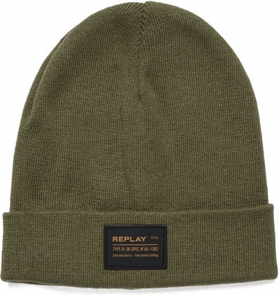 REPLAY Dop Beanie + Scarf Set Military Green Kaki