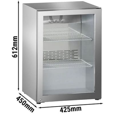Liebherr RVS onderbouw koelkast PREMIUM - 44 liter - met 1 glazen deur