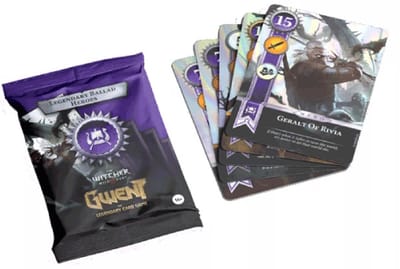 MNKY Entertainment Gwent Skellige foilkaarten set - 10 legendarische kaarten voor The Witcher fans.