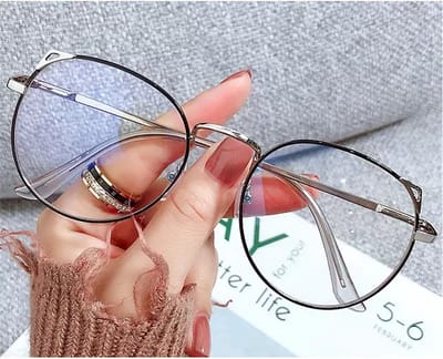 Blauw Licht Filter Bril Black Silver - Blue Ray - Eyewear 2023 - Cat Eye - Blauw Licht Blokkerend - Anti Blauw Licht - Trendy Computer Bril Katten Oortjes - Blauw Licht Bril - Blue Light Glasses - Gaming Glasses - Game Bril - Zwart Zilver