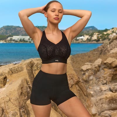Panache - Endurance Sport BH met beugel – Black/Latte - 85F