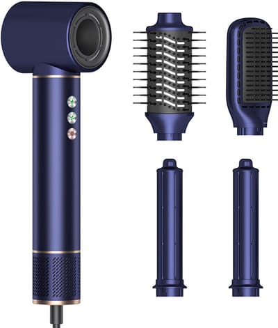 5 in 1 Multistyler - Föhnborstel - Krultang - inclusief 5 verwisselbare accessoires