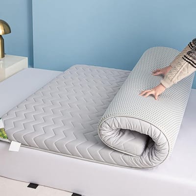 Opvouwbare Matras - Gastenbed Vloerbed - Logeren Thuis - Ademend Katoen - 80 x 190 cm - Grijs