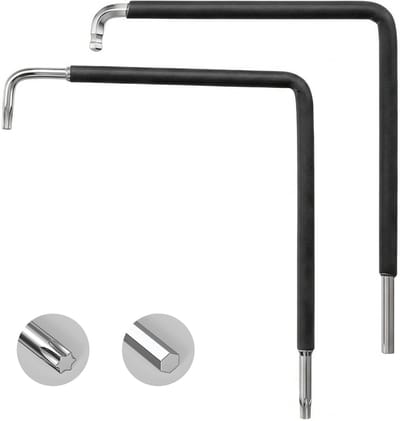 Set van 2 raamafstelgereedschappen met hexagonale 4mm en balpunt, Torx afstelmoersleutel TX15 voor optimale raamafstelling