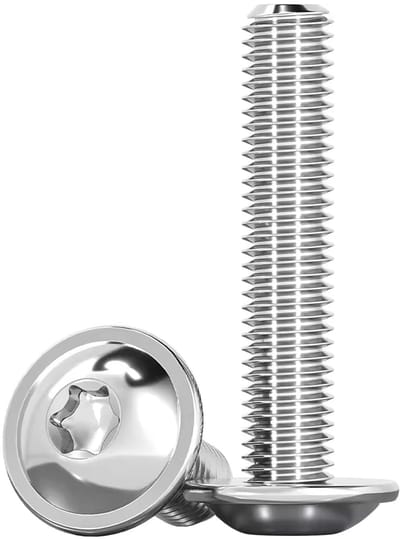 Poolkopschroeven M6 x 35 mm met Kraag en Torx Aandrijving - 20 Stuks Roestvast Staal A2