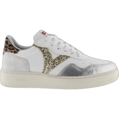 Vrouwen sneakers met metallic en dierenprint Victoria Madrid