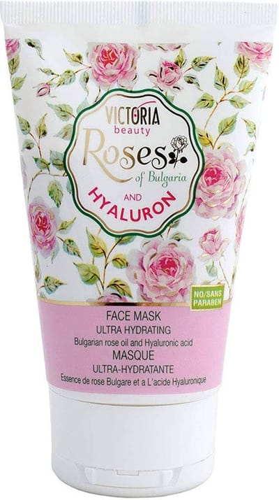 Hydraterende natuurlijke rozen gezicht masker met hyaluron voor stralende en jonge huid 100ml