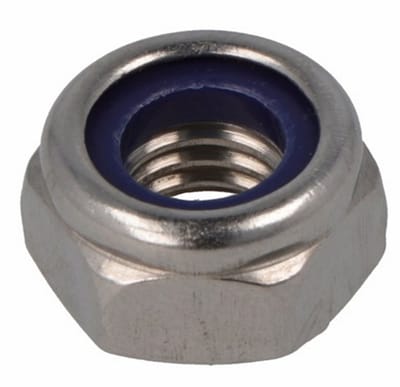 Zelfborgende RVS borgmoer M3 din 985 - zak a 10 stuks - zeskant moer