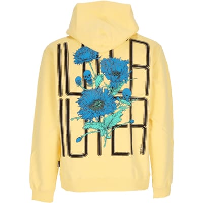Lichtgewicht herenhoodie Spine Skulls-hoodie kanariegeel