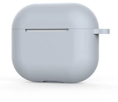 Lichtgrijs AirPods 3 hoesje - Hoesje geschikt voor AirPods 3 - Siliconen Beschermhoesje - Airpodshoesje - Geschikt voor Apple AirPods 3 - Grijs - CHPN