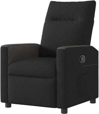 Relaxstoel stof - Fauteuil Leunstoel - Ontspannen Zitten - Handmatig Verstelbaar - 69 x 86 x 100 cm - Zwart