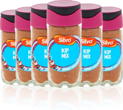 Silvo 6x Natriumarm Kip kruidenmix 43 g | zonder toegevoegd zout | kipkruiden | multipack