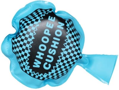 Scheetkussen/scheetzak 9 cm - blauw - Fopartikelen - 1 April grappen - poep geluid maken - funny