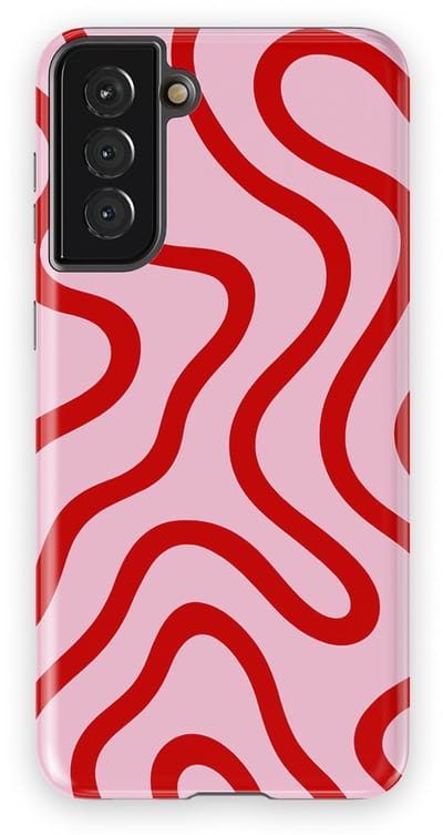 DripCase Curvy Lines Hoesje Samsung Galaxy S21 Plus | Backcover met Mag | Design Tough Case Samsung Galaxy S21 Plus Lolly Loop