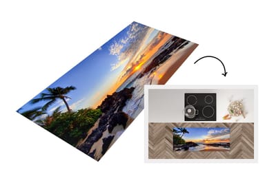 Keukenloper - Loper keuken - Strand - Zee - Zonsondergang - Hawaii - 120x50 cm - Keukenloper vinyl