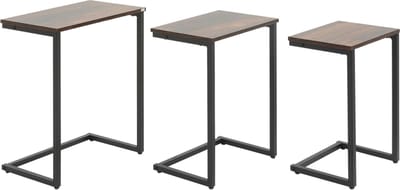 Bijzettafel - Tafel - set van 3 - Industrieel ontwerp - 45 x 30 x 60 cm
