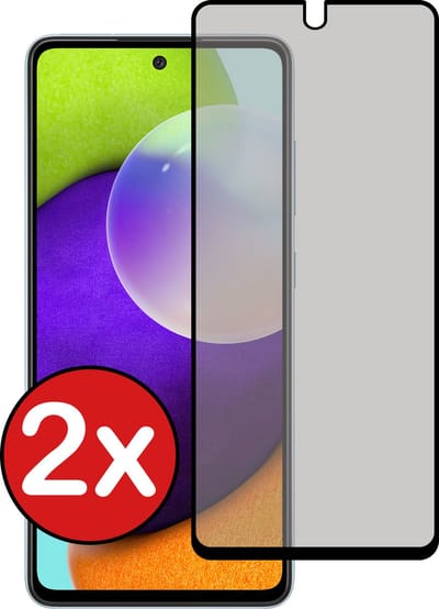 Screenprotector - 2 Stuks - Geschikt voor Samsung Galaxy A52 - Privacy Filter - Beschermglas - Gehard Glas - Tempered Glass - Screen Protector