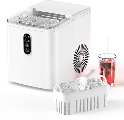 Draagbare IJsblokjesmachine - Produceert Snel IJs in 2 Formaten - Zelfreinigend en Stil
