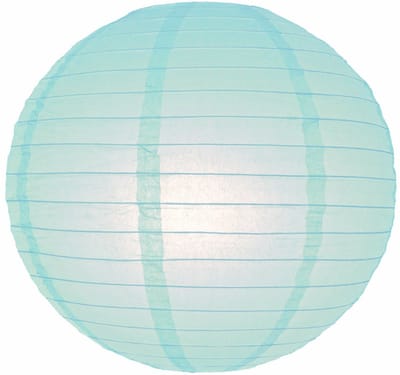 5 x Brandvertragende lampion licht blauw 45 cm - brandwerend