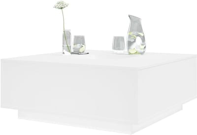 Salontafel - Bijzettafel - Woonkamer Inrichting - Stabiel Houtmateriaal - 100x100x40 cm - Wit