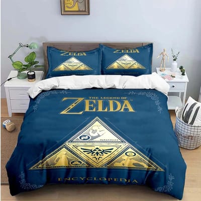 Prachtige Spel Z-Zelda Beddengoed Sets Prachtige Set Dekbedovertrek Beddekenset Beddengoed Set Luxe Cadeau Huis Textiel US Full(200*230cm)3pcs