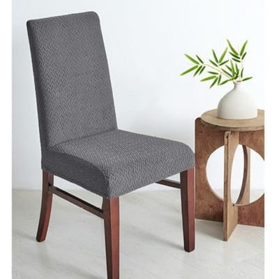 Housse de Chaise Inclinée Épaissie Imperméable Universelle Housse de Chaise de Salle à Manger Domestique Élastique Monobloc Housse de Chaise de Table à Manger Coussin de Dossier 35*35*4 cm gray
