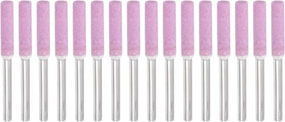 16 Stks Diamant Kettingzaag Slijper 3/16 Inch Hoge Hardheid Slijpen Steen Polijsten Kettingzaag Slijpen Kit Slijpen Bestand Tool voor Kettingzaag Steen Sieraden Hout, Roze (4mm)