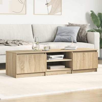 vidaXL - Tv-meubel - 140x40x35,5 - cm - bewerkt - hout - sonoma - eikenkleurig