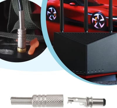 10 Stuks 5.5x2.1mm DC Voedingsstekker Male Connector Adapter voor Media Spelers en Laptops, Zilver, Geschikt voor MP3 en Elektronica
