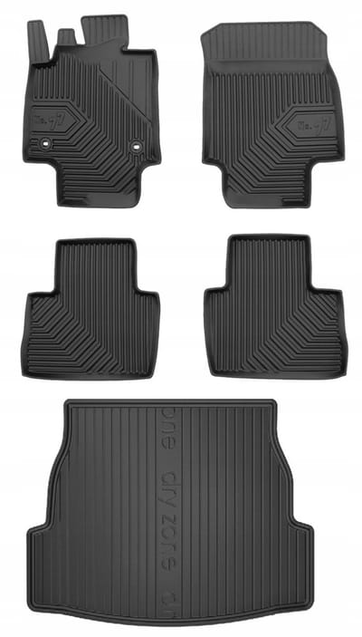 Frogum 77 & DryZone - Automattenset en Kofferbakmat - Geschikt voor Toyota RAV4 V (vanaf 2019) - Handgeschakeld - Laser-fit Pasvorm - TPE Rubber