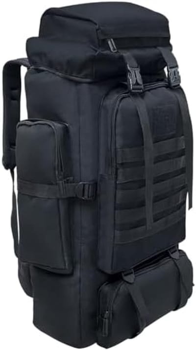 PromoHome 100 Liter Outdoor Rugzak voor Camping en Wandelen en Noodtas, Grote Waterdichte voor Mannen en Vrouwen, Lichtgewicht voor Reizen en rode kruis en Buitenactiviteiten