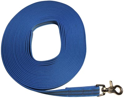 Sleeplijn/zoeklijn/veldlijn met reflecterende strepen = > 10 meter (zonder polsband) - oranje, blauw of paars