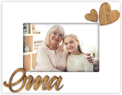 ZEP - Houten Fotolijst met tekst Oma Wit voor foto 10x15 - MN462DE