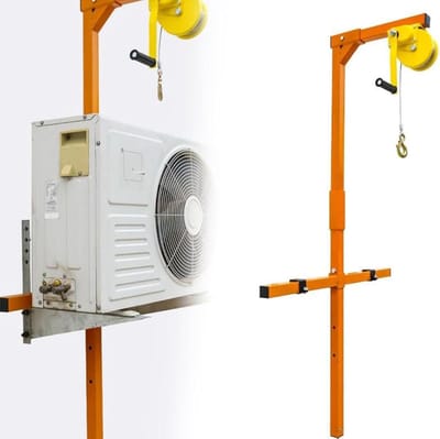 Hefgereedschap - Lier Kit - Airco Installatie - Driehoek Stabiliteit - 150 kg Capaciteit - Zilver