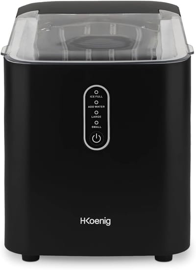 IJsblokjesmachine voor Thuis - Produceert 12 kg IJs in 24 Uur met Snelle Ijsproductie, Compact en Draagbaar, 2 Maten IJsblokjes, Ideaal voor Feesten en Evenementen