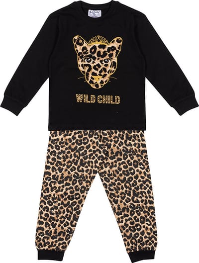 Fun2Wear - Pyjama Wild Child - Zwart - Maat 92 - Meisjes