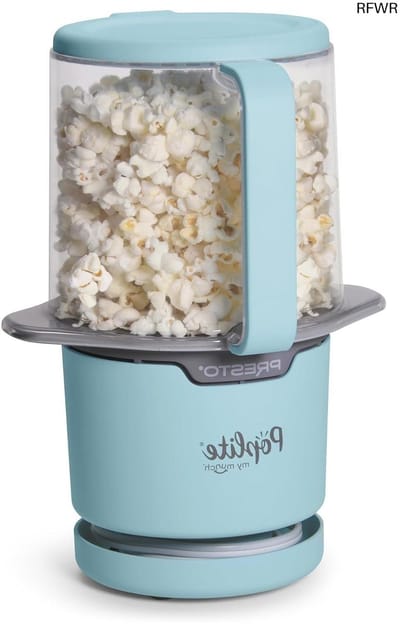 RFWR® Compacte hete lucht popcornpopper - Persoonlijke maat, 8 kopjes, vetarm, snelle snack